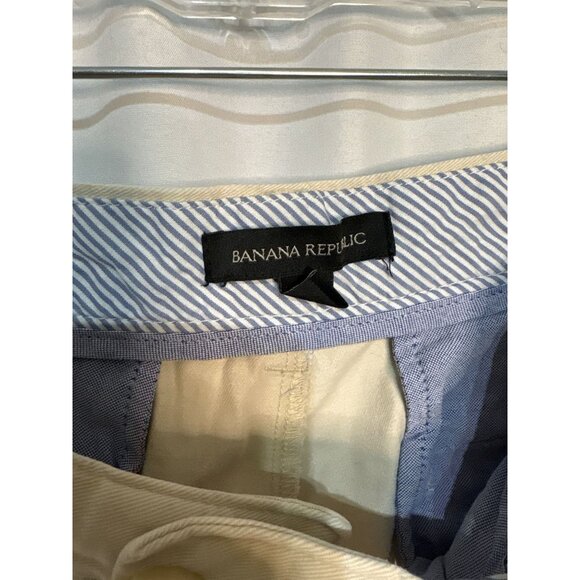 Banana‎ Republic Mens Khaki Chino Shorts Size 34 Flat Front - Picture 4 of 5